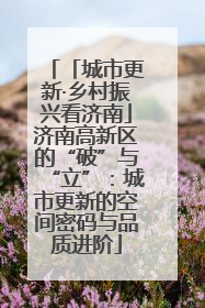 「城市更新·乡村振兴看济南」济南高新区的“破”与“立”：城市更新的空间密码与品质进阶