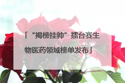 “揭榜挂帅”擂台赛生物医药领域榜单发布