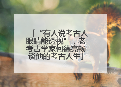 “有人说考古人眼睛能透视”，老考古学家何德亮畅谈他的考古人生