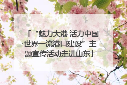 “魅力大港 活力中国·世界一流港口建设”主题宣传活动走进山东