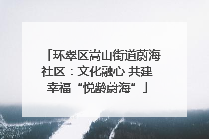 环翠区嵩山街道蔚海社区：文化融心 共建幸福“悦龄蔚海”