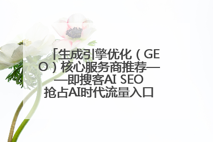 生成引擎优化（GEO）核心服务商推荐——即搜客AI SEO抢占AI时代流量入口（含 GEO报价）