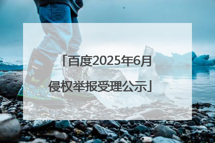 百度2025年6月侵权举报受理公示
