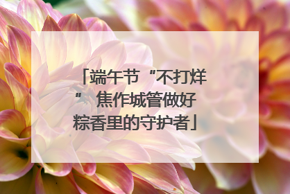 端午节“不打烊” 焦作城管做好粽香里的守护者