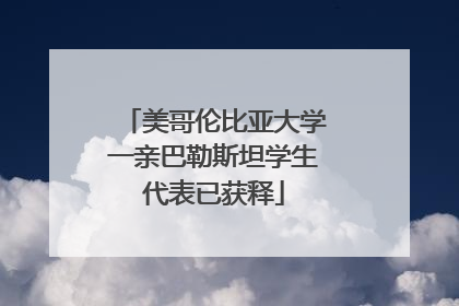 美哥伦比亚大学一亲巴勒斯坦学生代表已获释