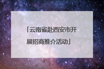 云南省赴西安市开展招商推介活动