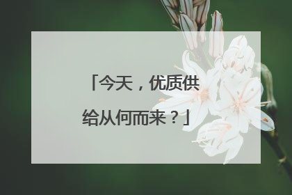 今天，优质供给从何而来？