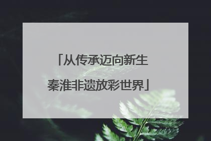 从传承迈向新生 秦淮非遗放彩世界