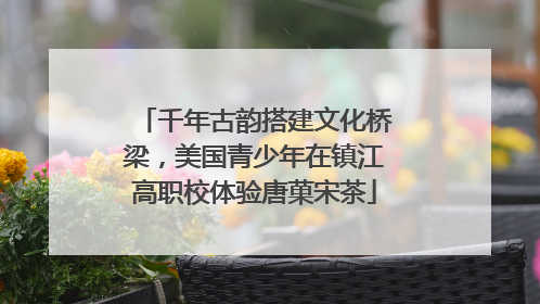 千年古韵搭建文化桥梁，美国青少年在镇江高职校体验唐菓宋茶