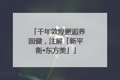 千年敦煌邂逅养固健，注解「新平衡•东方美」
