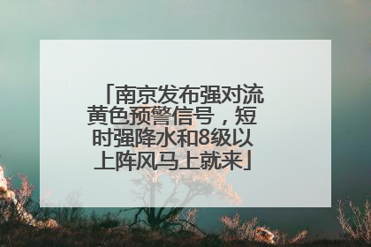 南京发布强对流黄色预警信号，短时强降水和8级以上阵风马上就来