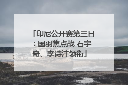 印尼公开赛第三日：国羽焦点战 石宇奇、李诗沣领衔