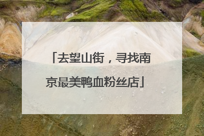 去望山街，寻找南京最美鸭血粉丝店