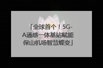 全球首个！5G-A通感一体基站赋能保山机场智慧蝶变