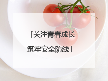 关注青春成长 筑牢安全防线