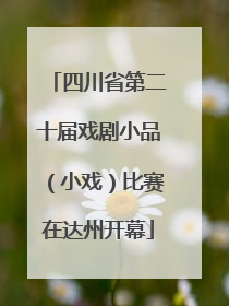 四川省第二十届戏剧小品（小戏）比赛在达州开幕