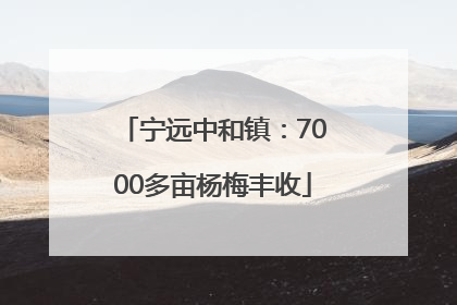 宁远中和镇：7000多亩杨梅丰收