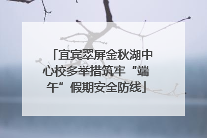 宜宾翠屏金秋湖中心校多举措筑牢“端午”假期安全防线