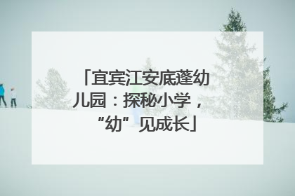 宜宾江安底蓬幼儿园：探秘小学，“幼”见成长