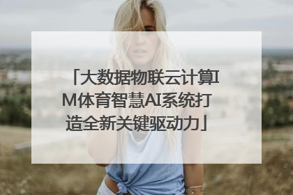 大数据物联云计算IM体育智慧AI系统打造全新关键驱动力