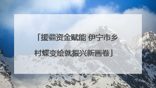 援疆资金赋能 伊宁市乡村蝶变绘就振兴新画卷