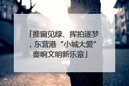 推窗见绿、挥拍逐梦，东营港“小城大爱”奏响文明新乐章