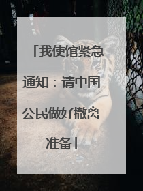我使馆紧急通知：请中国公民做好撤离准备