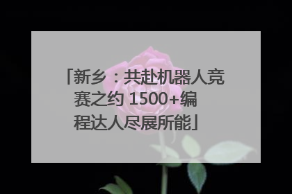 新乡：共赴机器人竞赛之约 1500+编程达人尽展所能