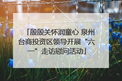 殷殷关怀润童心 泉州台商投资区领导开展“六一”走访慰问活动