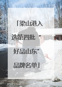 梁山港入选第四批“好品山东”品牌名单
