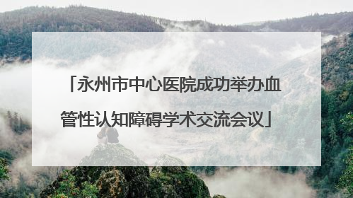 永州市中心医院成功举办血管性认知障碍学术交流会议