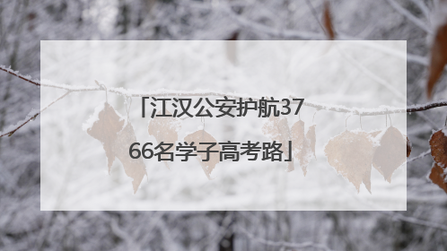 江汉公安护航3766名学子高考路