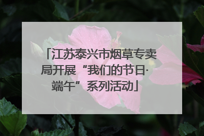 江苏泰兴市烟草专卖局开展“我们的节日·端午”系列活动