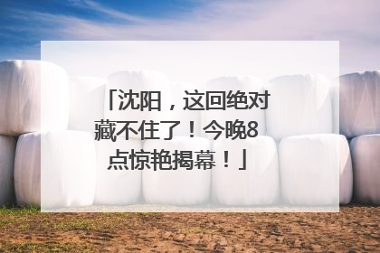 沈阳，这回绝对藏不住了！今晚8点惊艳揭幕！