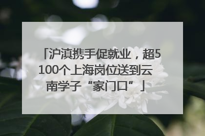 沪滇携手促就业，超5100个上海岗位送到云南学子“家门口”