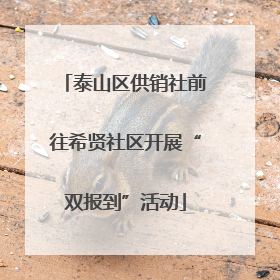 泰山区供销社前往希贤社区开展“双报到”活动