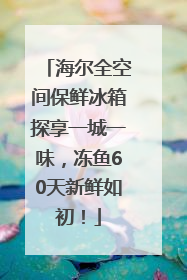 海尔全空间保鲜冰箱探享一城一味，冻鱼60天新鲜如初！
