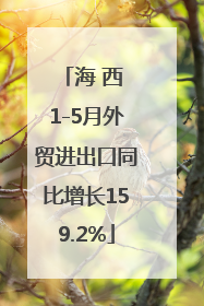 海 西 1-5月外贸进出口同比增长159.2%