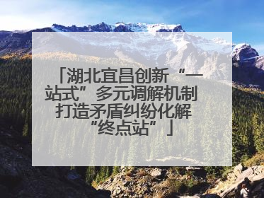 湖北宜昌创新“一站式”多元调解机制 打造矛盾纠纷化解“终点站”
