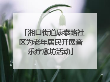 湘口街道康泰路社区为老年居民开展音乐疗愈坊活动