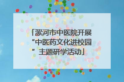 漯河市中医院开展“中医药文化进校园”主题研学活动
