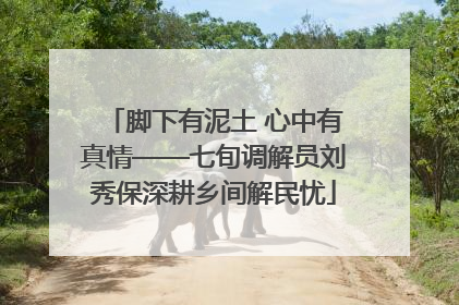 脚下有泥土 心中有真情——七旬调解员刘秀保深耕乡间解民忧
