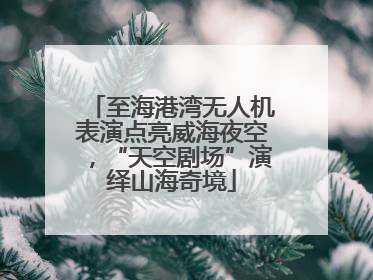 至海港湾无人机表演点亮威海夜空，“天空剧场”演绎山海奇境
