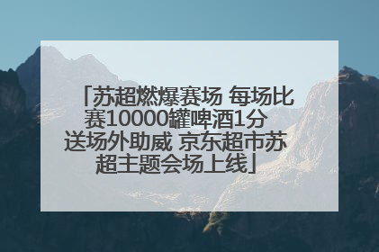 苏超燃爆赛场 每场比赛10000罐啤酒1分送场外助威 京东超市苏超主题会场上线