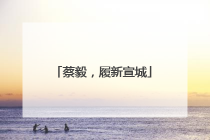 蔡毅，履新宣城