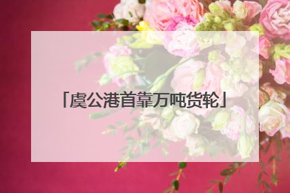 虞公港首靠万吨货轮