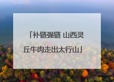补链强链 山西灵丘牛肉走出太行山