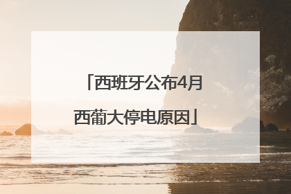 西班牙公布4月西葡大停电原因