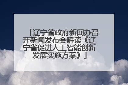 辽宁省政府新闻办召开新闻发布会解读《辽宁省促进人工智能创新发展实施方案》