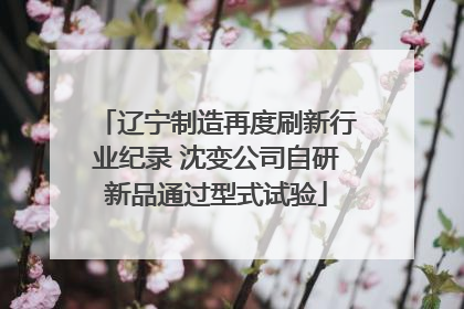 辽宁制造再度刷新行业纪录 沈变公司自研新品通过型式试验